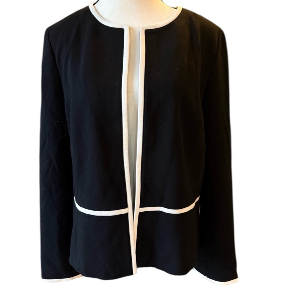 TALBOTS ladies jacket/cardigan, long sleeve size 12 fabric made in Italy - Picture 2 of 16